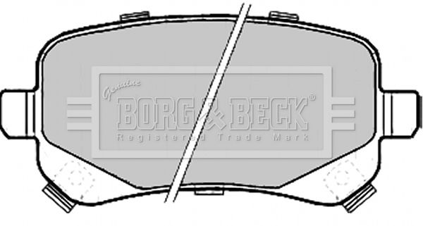 BORG & BECK Комплект тормозных колодок, дисковый тормоз BBP2209
